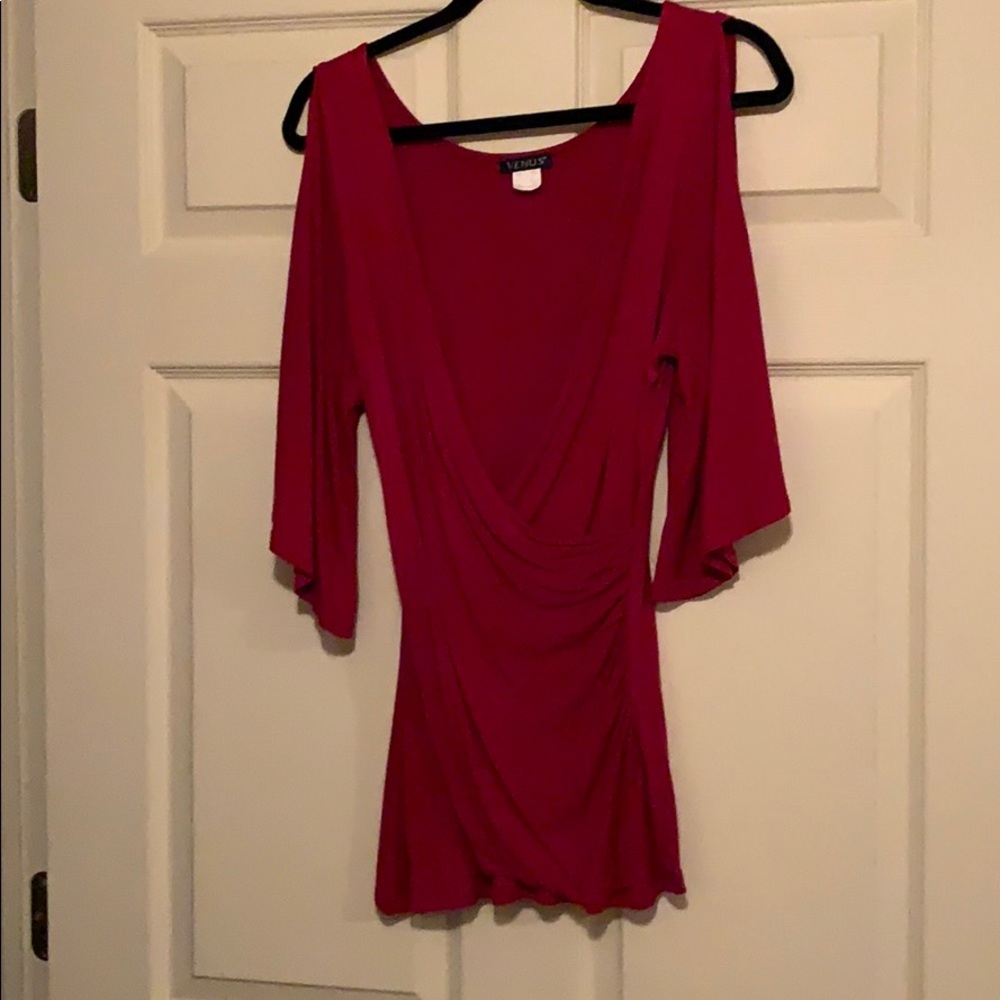 Red Venus low cut shirt